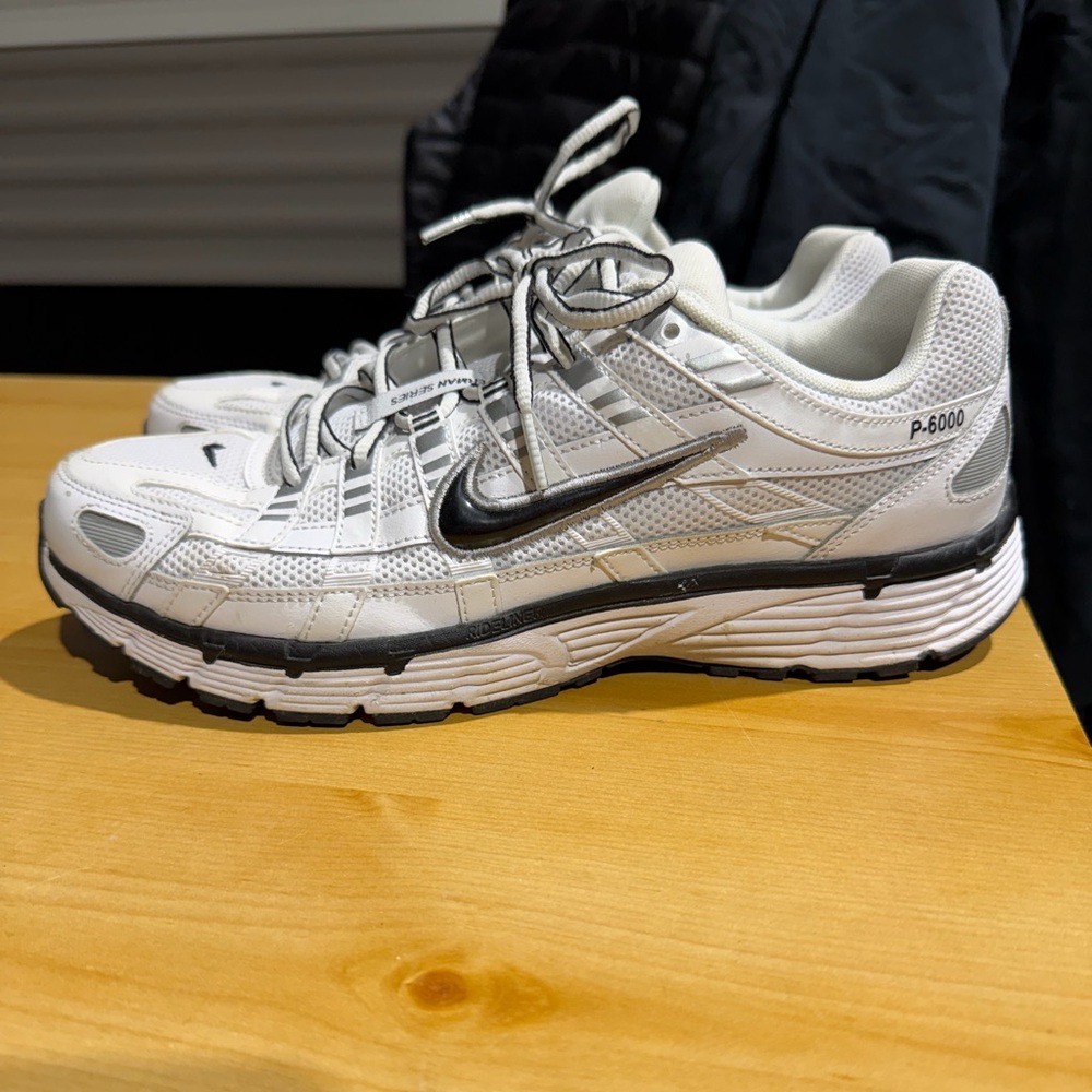 Nike P-6000 Men's White and Black Athletic Shoes